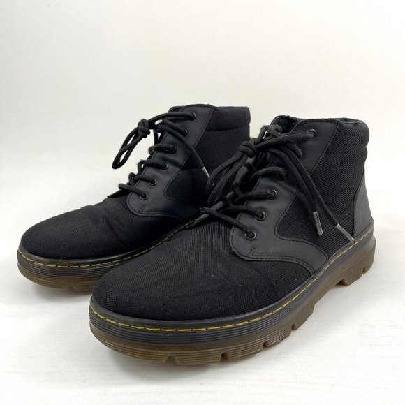 Dr Doc Martens Bonny Black Lace Up Boots Air Wair Bouncing Soles Men's Size 10 - Picture 1 of 16